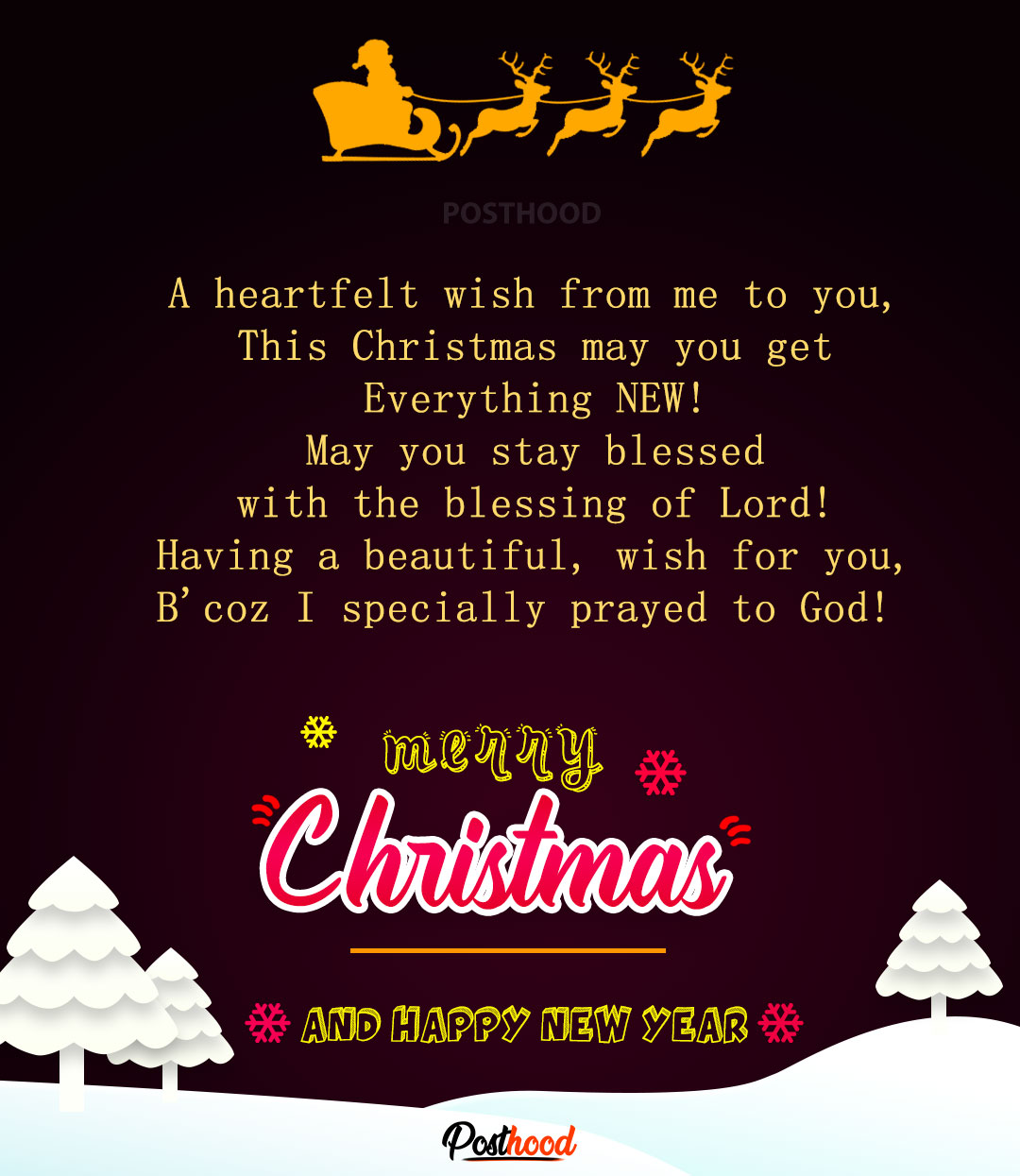 A heartwarming Christmas wishes for your friends and family. Send them blessings and love for Christmas and New Year.