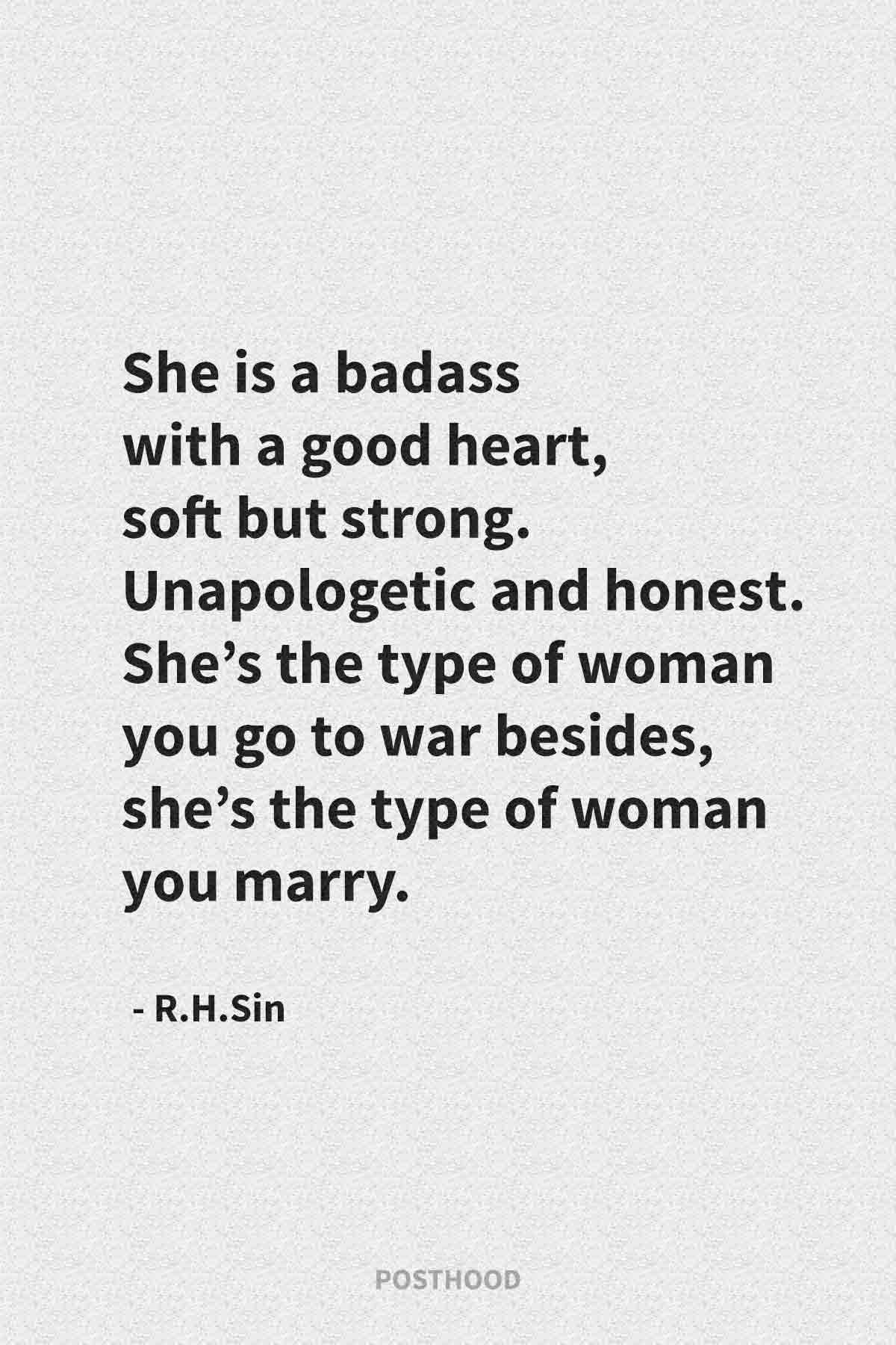 40 inspirational R.H.Sin quotes about strong women. Get a badass attitude when they hurt you and leave you. Best quotes about move on. 