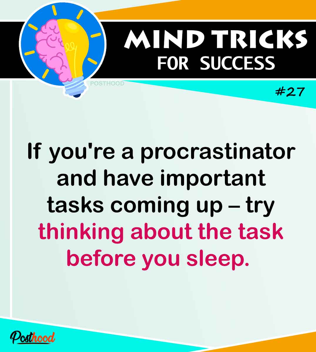 Procrastinate a lot? Try these amazing mind tricking hacks to avoid procrastination and delay at work and important tasks.