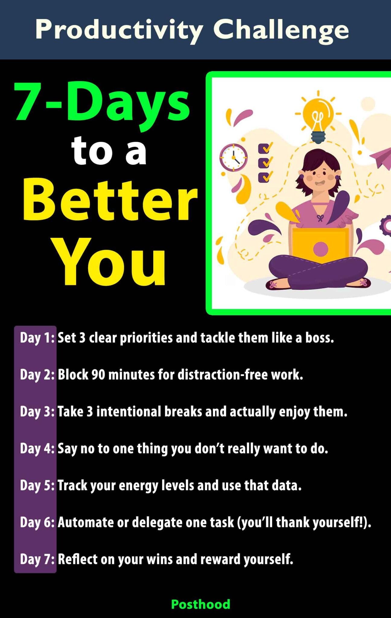 10 Easy Ways to Boost Your Productivity Without Burning Out – Posthood